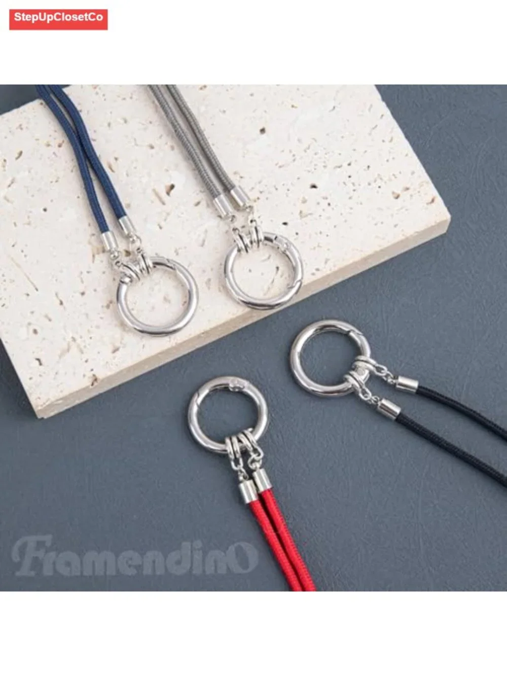 Eyeglass Holder Necklace Ring Glasses Strap Chain Stainless Steel Loop